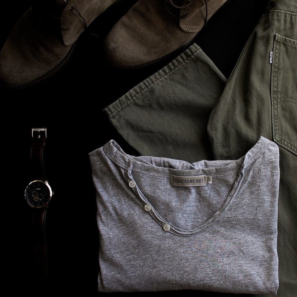 Gray/Grey Primo Emporio Mens Shirt